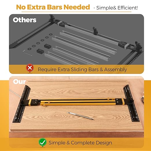 Stair Tread Template Tool (Brass/Black) Stair Tread Measuring Tool - Stair Tread Jig - Stair Tread Gauge - Modern Stair Template Tool