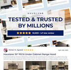 Hauslane Range Hood 30 Inch - Under Cabinet Range Hood 30" Stainless Steel Kitchen Hood, Vent Hood 30 Inches, Stove Vent Hood for Kitchen, Vent Hoods 30 Inch with LED - Chef Series PS18