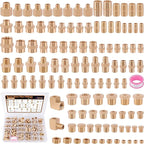 111Pcs Hose Pipe Fitting Assortment Kit, NPT Adapter, Reducer Bushing, Hex Nipple, Close Nipple, Reducing Hex Coupling, 90°Street Elbow, 90°Elbow, Hex Plugs, Hex Thread Plug, Cross Fitting