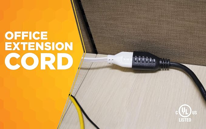 Woods Light Duty Extension Cord - Indoor Power Solution for Office & Household Use - SJTW Extension Cord - 16 Gauge - 3 Conductor - 25 Feet - Black