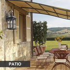 Darkaway Large Outdoor Wall Lights, 22inch Exterior Light Fixture with Seeded Glass, Aluminum Anti-Rust Outside Exterior Lights Sconces Lighting for House Porch Yard Hallway Doorway Garage