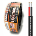 National Wire&Cable - 16/2 Tinned Copper Professional Wire (100 Feet) 16 AWG Gauge Stranded PVC Cord - 2 Conductor Electrical Wire - Made in USA - CL Rated/ETL Listed - LED Light, Low Voltage Cable