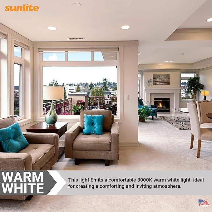 Sunlite PLT26/E/SP CFL Plug-in PLT 4-Pin Triple Tube, 26 Watts, 4-Pin GX24q3 Base, 1800 Lumens, 3000K Warm White, 10 Pack