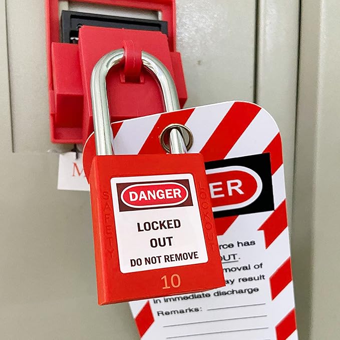 SAFBY Lockout Tagout Locks, Safety Padlock, Keyed Differently Loto Safety Padlocks for Lock Out Tag Out Kits Station (Red 1-30)
