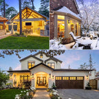 BesLowe 2-Pack Outdoor Wall Light Fixtures, Exterior Waterproof Wall Lanterns, Porch Sconces Wall Mounted Lighting with E26 Sockets & Glass Shades, Modern Wall Lamps for Patio Front Door, Brown