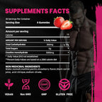 Creatine Monohydrate Gummies 5000mg for Men & Women, Gomitas de Creatina 5g Creatine Monohydrate, 0g Sugar Chewables Creatine Pre-Work Out for Muscle Strength, Vegan,120 Count (120 Count, Strawberry)