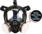Parcil Distribution Gas Mask Survival Nuclear and Chemical Full Face Respirator - Organic Vapor & Particulate - CE Tested