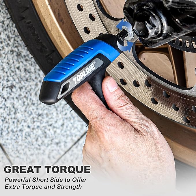 Topline 14-Piece T-Handle Hex Key Set, Metric&SAE, Long Arm Hex Keys, Portable Allen Wrenches Sets with Storage Rack for Basic Home Repair and Mechanics Maintenance