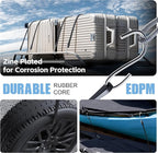 KJE 10Pack 21" Rubber Bungee Cords with S Hooks - Heavy Duty Black Bungee Straps, Quality EPDM - Load 180 lbs, Ideal for Outdoor Tie Downs, Securing Tarps & Canvases & Cargo in Cold Hot Climates