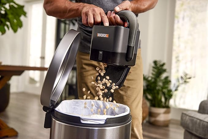 WORX WX030L.9 20V Power Share Cordless Cube Vac Compact Vacuum, Bare Tool Only, No Battery, Black