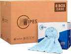 Blue Microfiber Shop Towels | MWipes Reusable Shop Rags | 50 Rags in a Box (400 Count) | Super Absorbent, Machine Washable Hundreds of Times | Automotive, Paint, Industrial, Detailing