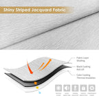 ALLBRIGHT 100% Blackout Roller Blinds Woven Shades with Striped Jacquard, Cordless Window Shades, UV Protection Fabric, Easy-Install for Indoor Home & Office, Grey, 25" W x 72" H