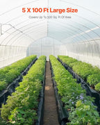 VEVOR 10 Mil Plastic Sheeting Heavy Duty 5' x 100', Thick Plastic Sheeting Roll, Plastic Drop Cloth Painters Tarp, Polyethylene Covering for Crawl Space Vapor Barrier, Multi-Purpose, Black