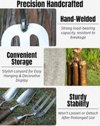 Garden Tool Set, 6PCS Heavy Duty Stainless Steel Gardening Hand Tools with Ropes, Includes Trowel, Transplanter, 2-in-1 Hoe, Pruner & More, Ideal Gardening Gift for Man and Woman (Standard Packaging)