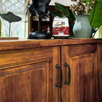 TUNNY 10 Pack Cabinet Handles-5"/128mm Screw Spacing Matte Black Furniture Hardware Handles for Kitchen Cabinets Bedroom Dresser Wardrobe Cabinet Pulls