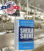 Sheila Shine Stainless Steel Cleaner and Polish with Microfiber Cleaning Cloth, Removes Grease, Fingerprints, Streaks, Household Kitchen Cleaner Spray for Stainless Steel & Appliances-1Qt. Can & Cloth