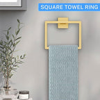 10-Piece Brushed Gold Bathroom Hardware Set Gold Towel Bar Set,Towel Holder/Rack for Bathroom,Stainless Steel Wall-Mounted 23.6 Inch Bathroom Accessories Set