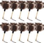Ostrich Feather Duster 14" Natural Handheld Reusable Feathers Dusters with Wooden Handle for Cleaning Supplies Home Car Office(10PCS)