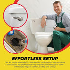 Qualihome Front Mount Brushed Nickel Toilet Handle Replacement Kit with 2 Inch Universal Toilet Flapper Replacement Kit and Stainless Steel Toilet Flapper Chain