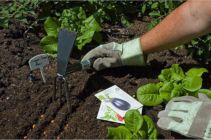 Yard Butler Terra Garden Hand Tools - Weeding Hand Tiller Tool for Efficient Gardening - Weed Remover Tool for Lawn & Garden Care - Durable Gardening Accessory, Tiller