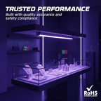 OHLECTRIC F4T5/BL Linear Fluorescent Tube 6-Inch (4-Pack) T5 4W Straight Black Light Linear Bulbs, High Output Glow Effect Party Bulb, G5 Base