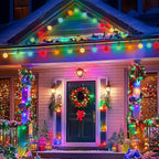 25-Pack G40 Replacement Christmas Lights Bulbs, Colored Light Bulbs for Christmas Outdoor String Lights, C7/E12 Candelabra Base, 5W Incandescent Light Bulbs-Multicolor