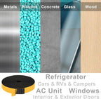 Weather Stripping Strong Adhesive 1 inch x 1/8 inch Weather Stripping Door Seal Closed Cell Foam Insulation Tape for Window and Doors,Total 16.5Feet (16.5Ft x 1 Roll)