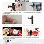 Quick Release Fire Extinguisher Mount - Universal Fit Roll Bar & Wall Mount Bracket, Fire Extinguisher Holder Bracket Adjustable Mounting for UTV ATV Motorcycle Jeep Wrangler Polaris RZR Ranger Can-Am