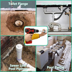 PVC Pipe Reamer, 4Pcs PVC Fitting Saver Tool for Removing SCH 40 from Hub, 1-1/2 In, 2 In, 3 In, 4 In Head, Bit Socket Saver Set for PVC Plumbing, Fits 1/2" Variable Speed Power Drill