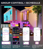 CLOUDY BAY [4 Pack] 6 Inch Gimbal Smart Recessed Lighting with Gradient Accent Light and Night Light,15W 2700K~6500K RGB LED Recessed Lights, Compatible with Alexa and Google Home Assistant