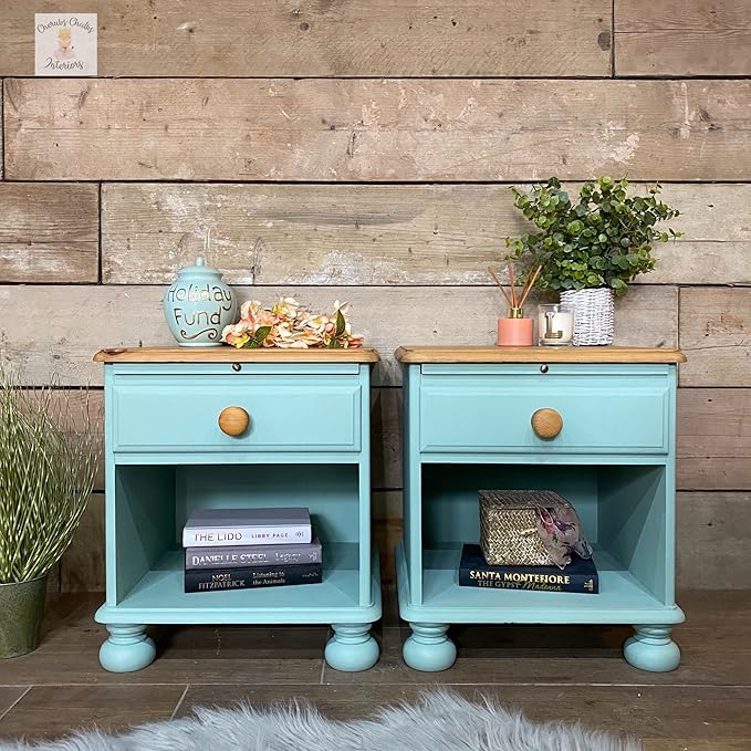 Dixie Belle Paint Company Chalk Finish Furniture Paint - Sea Glass (16oz) - Matte Pastel Blue/Green Chic Chalk Mineral DIY Furniture Paint