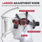 ARCCAPTAIN Auto Darkening Welding Helmet with Side View, 180° Panoramic View, 1/1/1/1 True Color Large Viewing Welding Hood with 4 Arc Sensor Solar Powered, Wide Shade 4/5-9/9-13 for TIG MIG ARC CUT