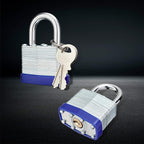 Lock Outdoor Padlocks, Laminated keyed Padlock, 1-9/16 in Wide Body, Padlock Set with Keys (60Pack)