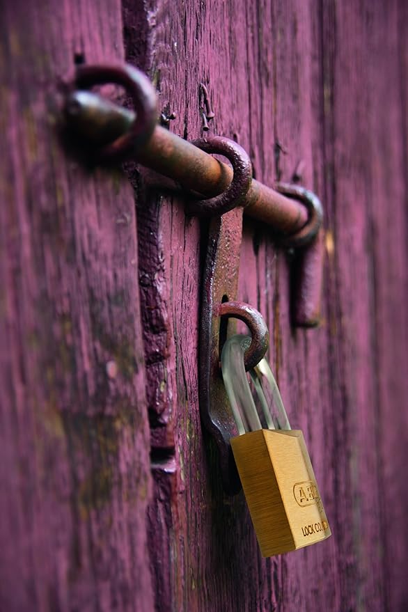 ABUS 75/30 Small Solid Brass Padlock with 2 Keys for Outdoor, School, Gym, 1 9/64in (30mm) Wide, Keyed Different