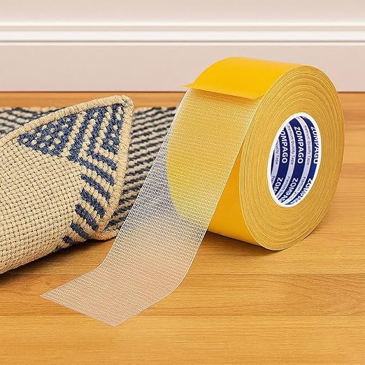 Heavy Duty Double Sided Mounting Tape, 2inx33FT, Clear Mesh Grip, Extra Strong Adhesive for Carpets, Wall Mounting, Picture Hanging and DIY Projects,Hand Tearable,Weatherproof