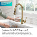 KRAUS Bolden Motion Sensor Single Handle Pull Down Touchless Kitchen Faucet in Spot-Free Stainless Steel, KSF-1616SFS