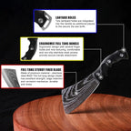 11 Inch Hatchet with Sheath, Small Compact Machete Axes, Fixed Blade Full Tang Camping Tactical Knife for Woodworking, Garden Machete Axe with Sheath for Bushcraft Yards Bushes Wood, A4SL