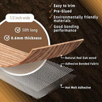 GSCIT Club Red Oak Edge Banding, 1/2 inch x 50ft roll of Veneer Edge Banding - Pre-glued Flexible, Real Wood Tape for Cabinet Repair & Furniture Restoration