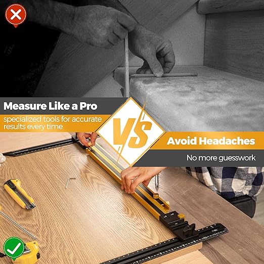 Stair Tread Template Tool (Brass/Black) Stair Tread Measuring Tool - Stair Tread Jig - Stair Tread Gauge - Modern Stair Template Tool