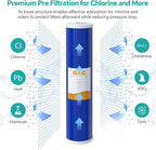 SimPure GAC Filter 20 x 4.5 inch Whole House Water Filter | Granular Activated Carbon Filter Replacement for DB20P, GAC-20BB, RFC20-BB (6 Pack)