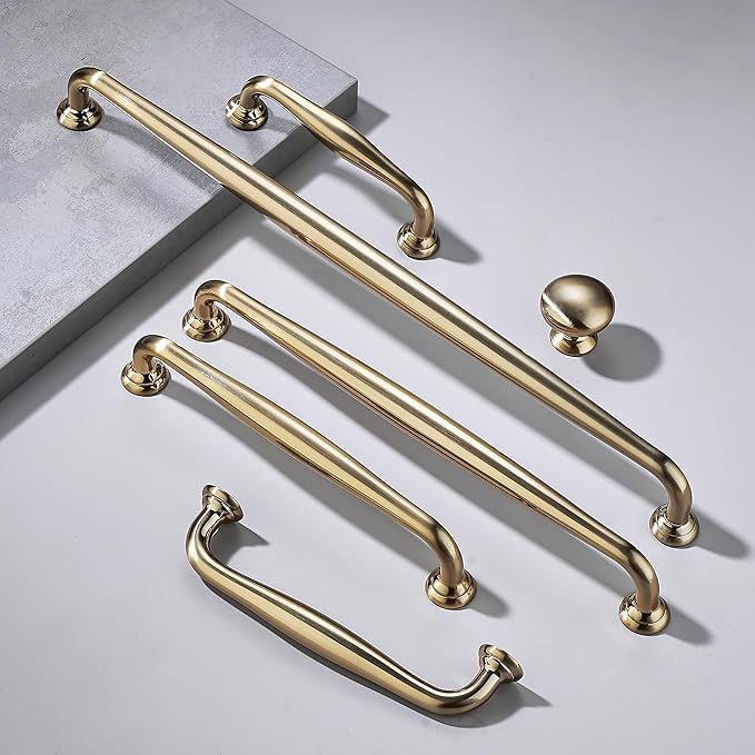 TUNNY 5 Pack Cabinet Handles-8.81"/224mm Screw Spacing Champagne Bronze Furniture Hardware Handles for Kitchen Cabinets Bedroom Dresser Wardrobe Cabinet Pulls