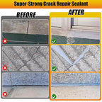 Concrete Crack Filler, 4 PCS Self Leveling Cement Crack Sealant, Quick-Drying Sealing Adhesive Repair Sealer for Driveways, Sidewalks, Patios, Waterproof Outdoor Joint Caulking Glue, Gray