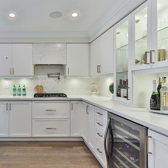 10 Pack Champagne Bronze Cabinet Pulls 10 Inch Modern Square Drawer Handles Dresser Pulls Cupboard Handles Stainless Steel Kitchen Cabinet Hardware