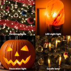 25 Pack C7 LED Replacement Christmas Light Bulbs,Clear 0.6W Energy Efficient E12 Candelabra Base,Shatterproof Warm White 2700K for Christmas Trees,Holiday String Decorations,Patio,Garden,Halloween