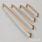 Alzassbg 6 Pack Champagne Copper Cabinet Handles, 10 Inch(254mm) Hole Centers Arch Modern Cabinet Pulls Kitchen Cabinets Hardware for Cabinets and Drawers AL3503SCG