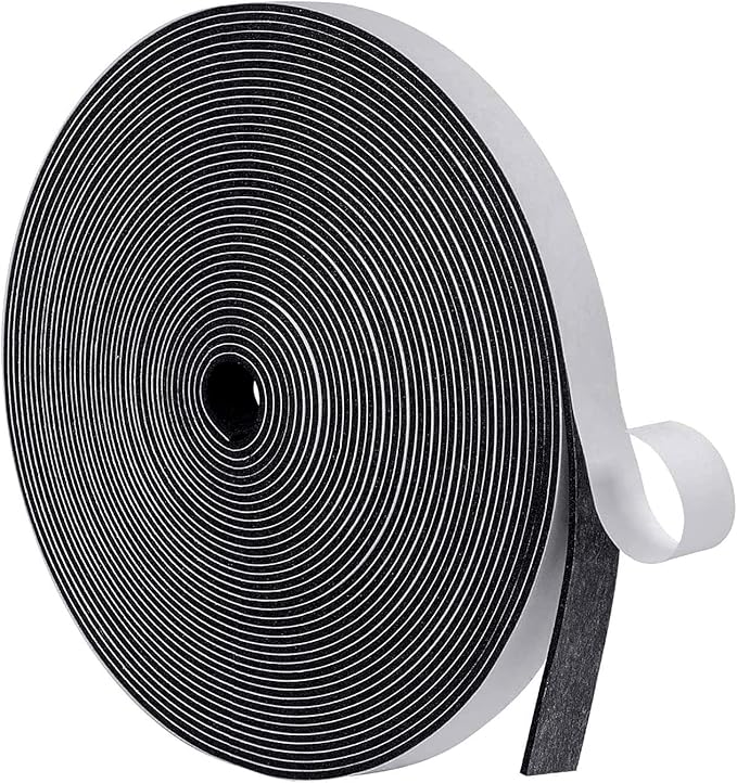 MAGZO Weather Stripping Door Seal, 1/2 Inch Wide X 1/16 Inch Thick Adhesive Foam Tape Soundproof Weatherstripping for Windows, 1 Rolls Total 33FT Black