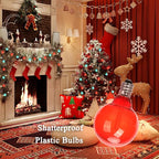 24Pack G40 Christmas LED String Lights Bulbs, E12 Screw Base Shatterproof Red & Green Bulbs for Outdoor Holiday Decor 120V 0.6W Dimmable Equivalent to 7W, Christmas Tree & Patio Lighting