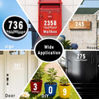 Reflective Mailbox Numbers 3 Inch (0-9) for Outside House Address Number Stickers for Mail Box White Self-Adhesive Stickers-Waterproof and UV Resistant Signs, Door, Address Farmhouse Decor(6 Sets)
