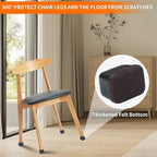 Ezprotekt 8 Pcs Rectangle Black Silicone Chair Leg Floor Protectors with Felt, Rectangle Chair Leg Caps, Furniture Leg Covers Cups for Chair Table Desk (Fit L :1.3-1.7", W: 0.9-1.2")