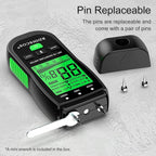 Wood Moisture Meter for Wood, Like Hardwood and Softwood Replaceable Pin Moisture Tester with Batteries